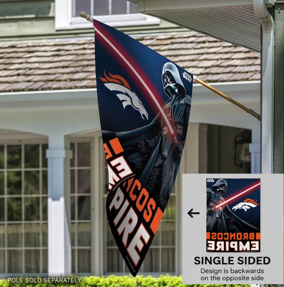 Denver Broncos Empire Flag Star Wars House Banner