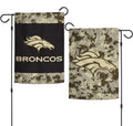 Denver Broncos Garden Flag 2 Sided Camo Military Tribute