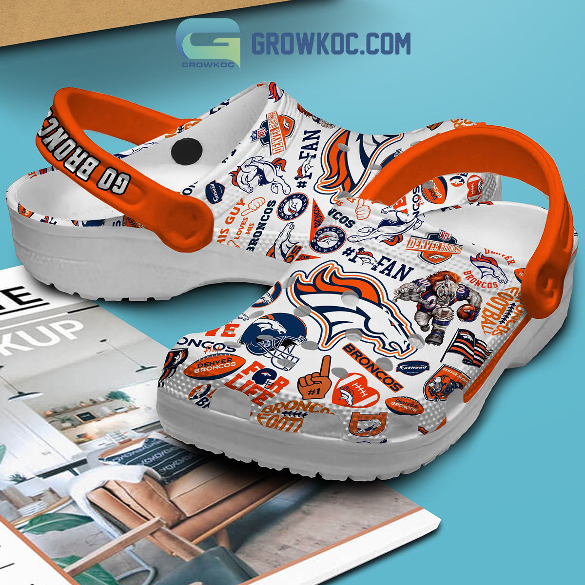 Denver Broncos Let's Go Broncos For Life Clogs Crocs