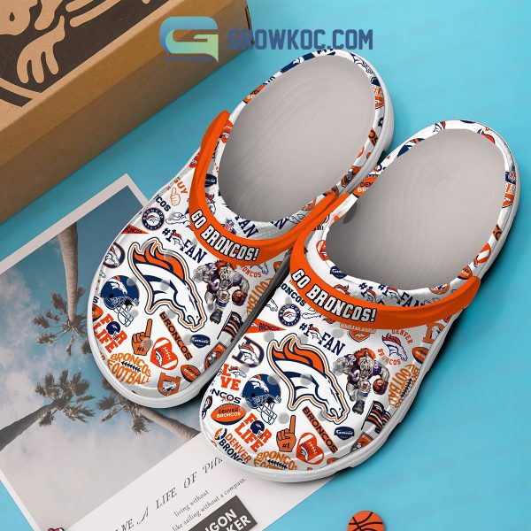 Denver Broncos Let's Go Broncos For Life Clogs Crocs