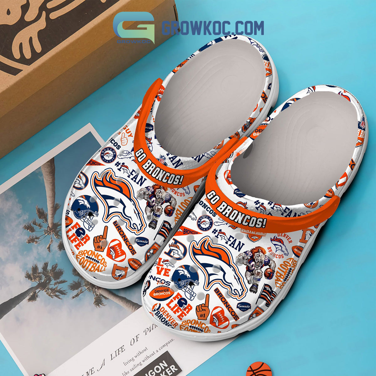 Denver Broncos Let's Go Broncos For Life Clogs Crocs