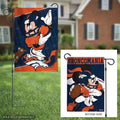 Denver Broncos Mickey Mouse 2 Sided Garden Flag
