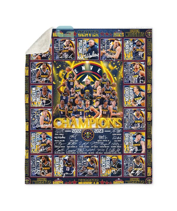 Denver Nuggets NBA Final Champions The First Time Fleece Blanket Quilt