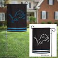 Detroit Lions 2 Sided Black Garden Flag