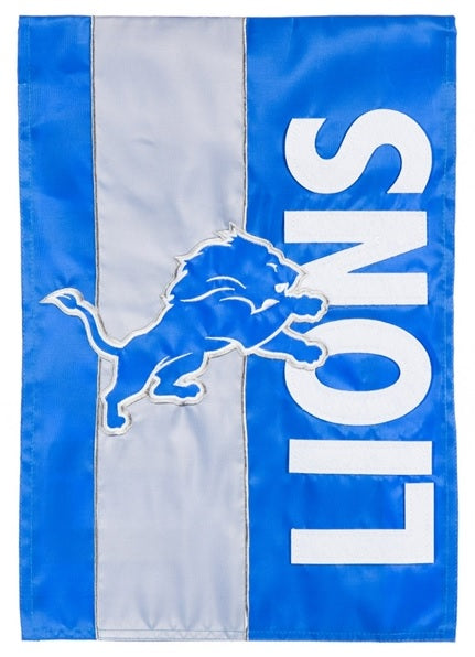 Detroit Lions 2 Sided Embellished Garden Flag