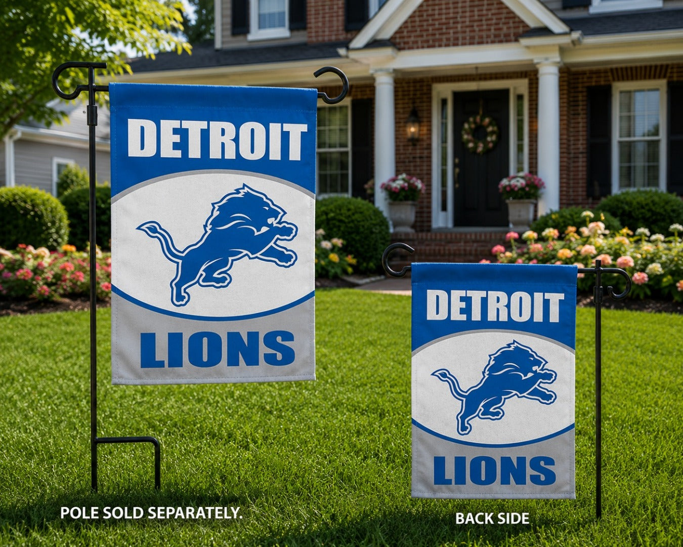 Detroit Lions 2 Sided NFL Garden Flag