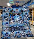 Detroit Lions 95th Anniversary 1929-2024 Fleece Blanket Quilt