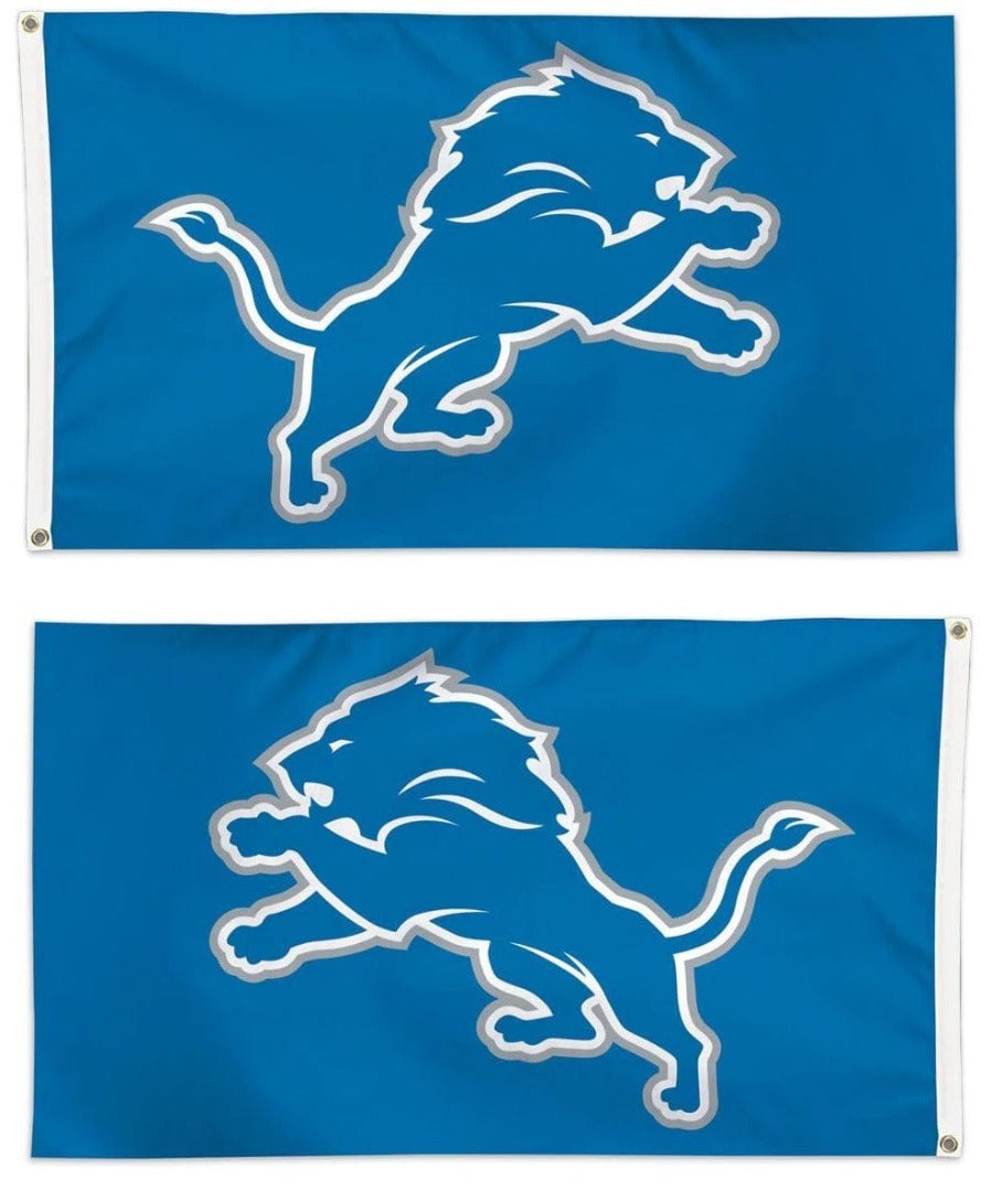 Detroit Lions Flag 3x5 Logo Blue