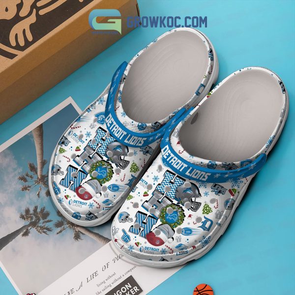 Detroit Lions Ho Ho Ho Christmas Clogs Crocs