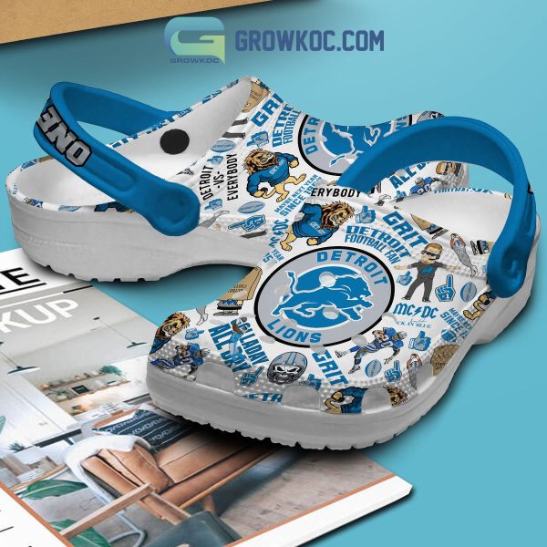 Detroit Lions One Pride Detro Black In Blue Clogs Crocs
