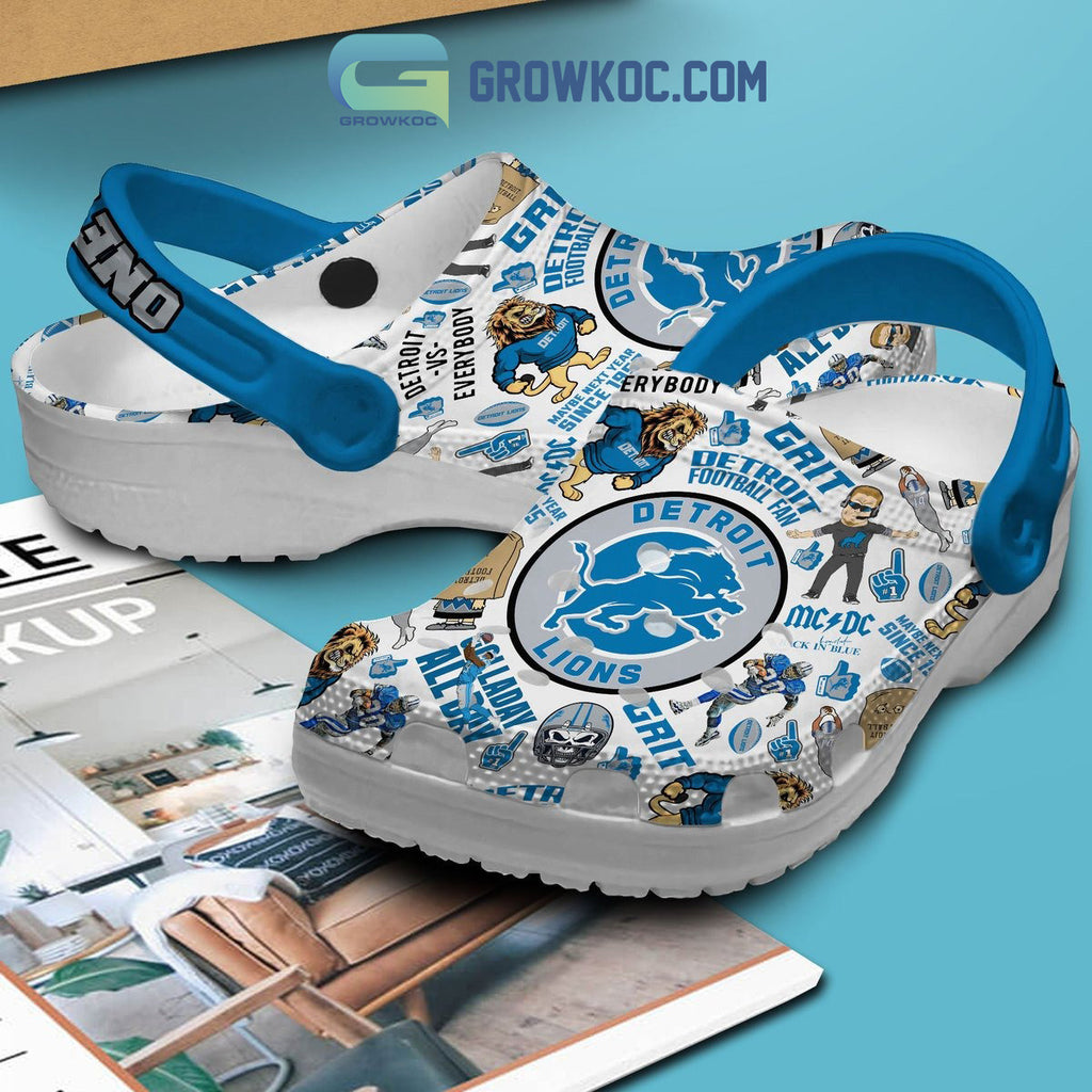 Detroit Lions One Pride Detro Black In Blue Clogs Crocs
