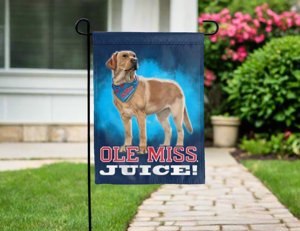 Ole Miss Juice Double Sided Garden Flag