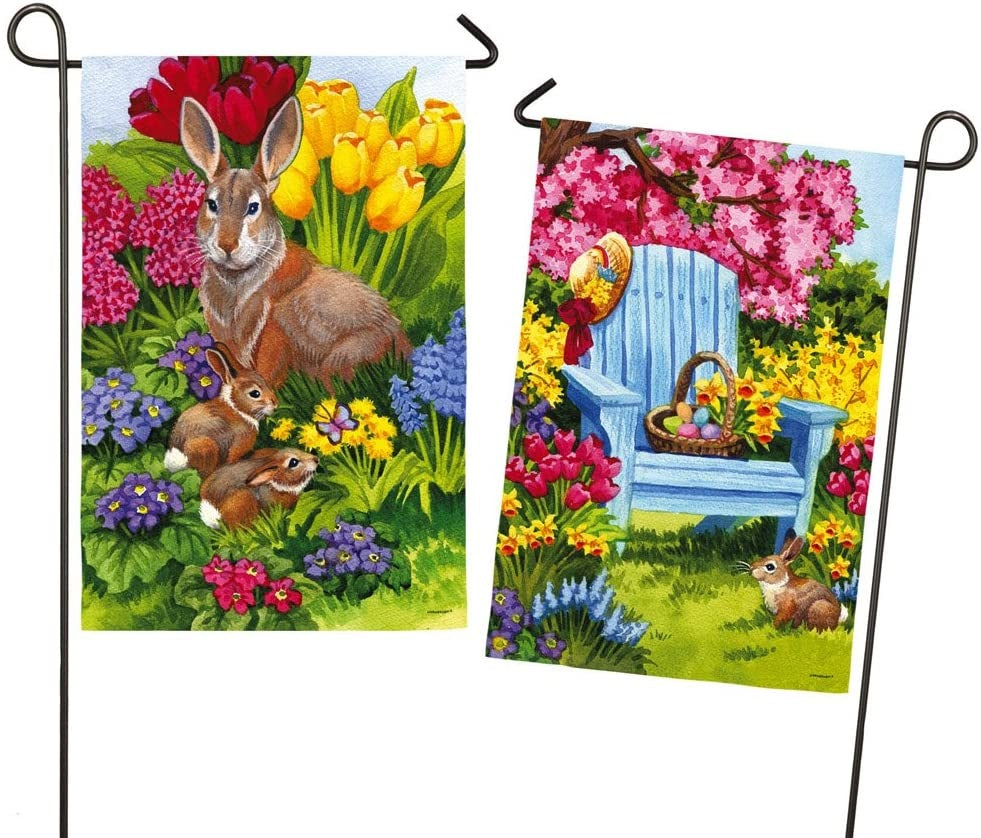 Easter Morning Garden Flag 2 Sided