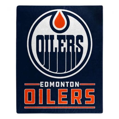 Edmonton Oilers Throw Blanket 50×60 Interference Design