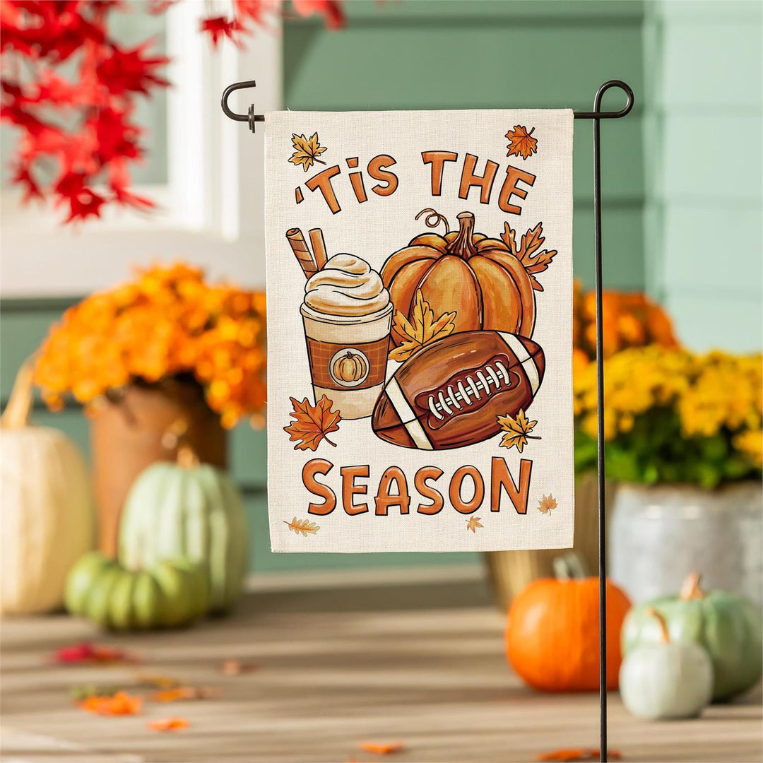 Fall Icon Season 2 Sided Burlap Garden Flag