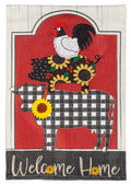 Farm Friends Garden Flag 2 Sided Welcome