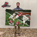 Fernando Mendoza Touchdown One Of The Hardest Moment In College Football History National Champions 2025 Garden House Two Sided Flag