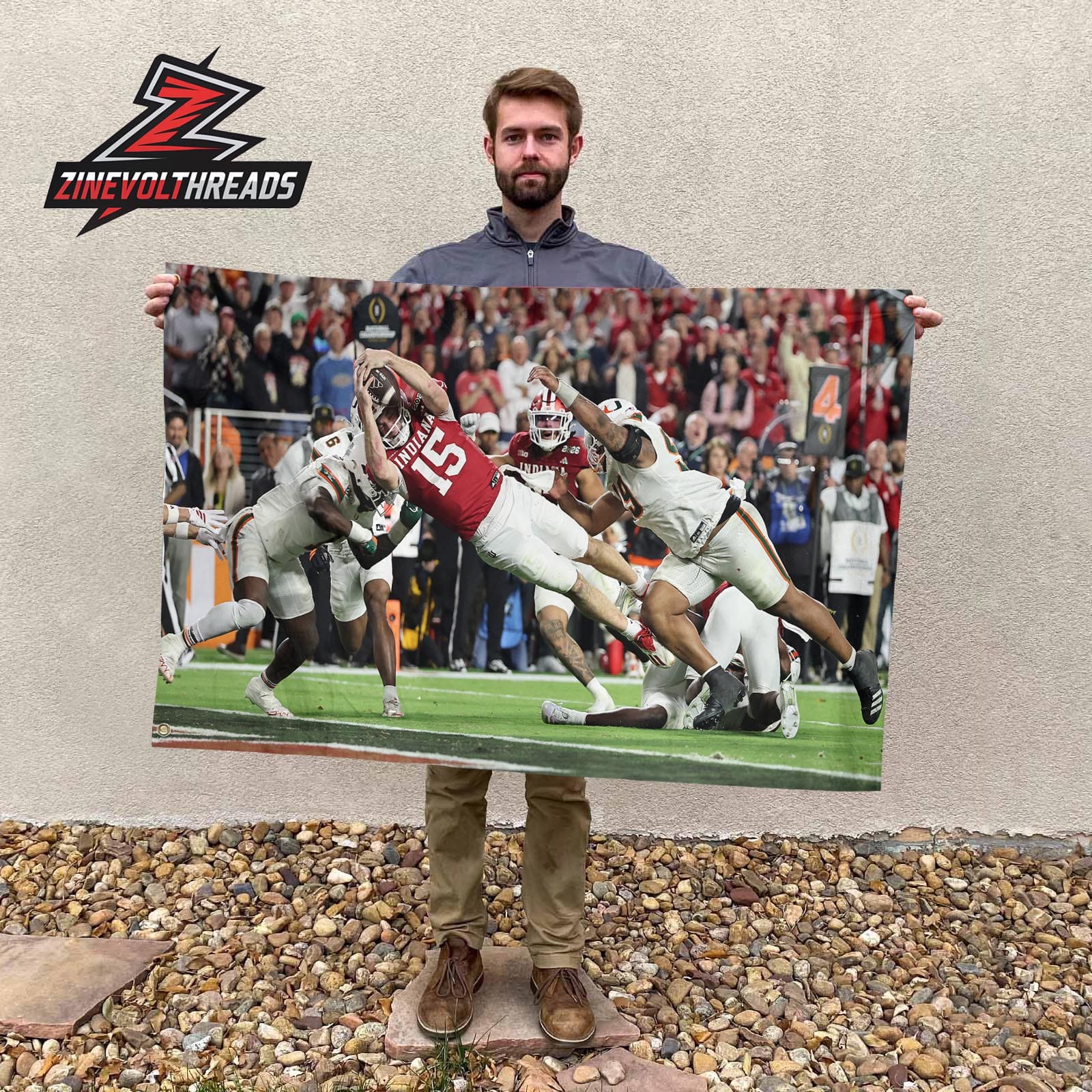 Fernando Mendoza's Fourth-Down Touchdown Dart An Iconic Play And Image Heisman Winner National Champions Two Sided Garden House Flag