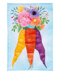 Floral Carrot Bunch Easter Garden Flag 2 Sided