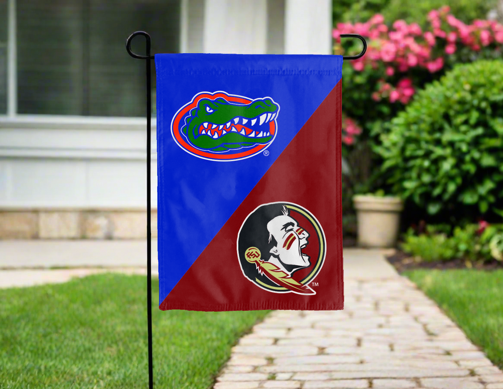 University of Florida - Florida State University House Divided Garden Flag