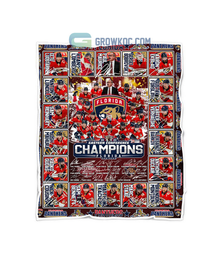 Florida Panthers NHL Eastern Conference Champions 2022 2023 Fleece Blanket Quilt