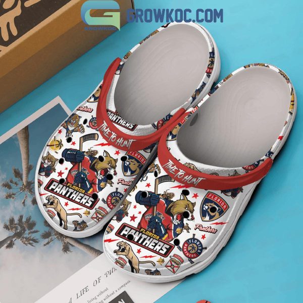 Florida Panthers Time To Hunt Hockey Fan Crocs Clogs