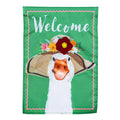 Flowery Porch Goose 2 Sided Garden Flag