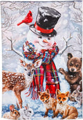 Forest Friends Winter Banner 2 Sided House Flag