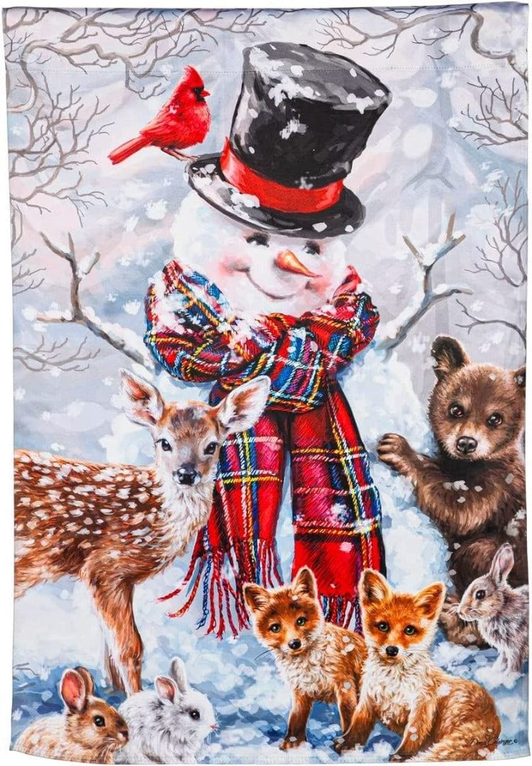 Forest Friends Winter Banner 2 Sided House Flag