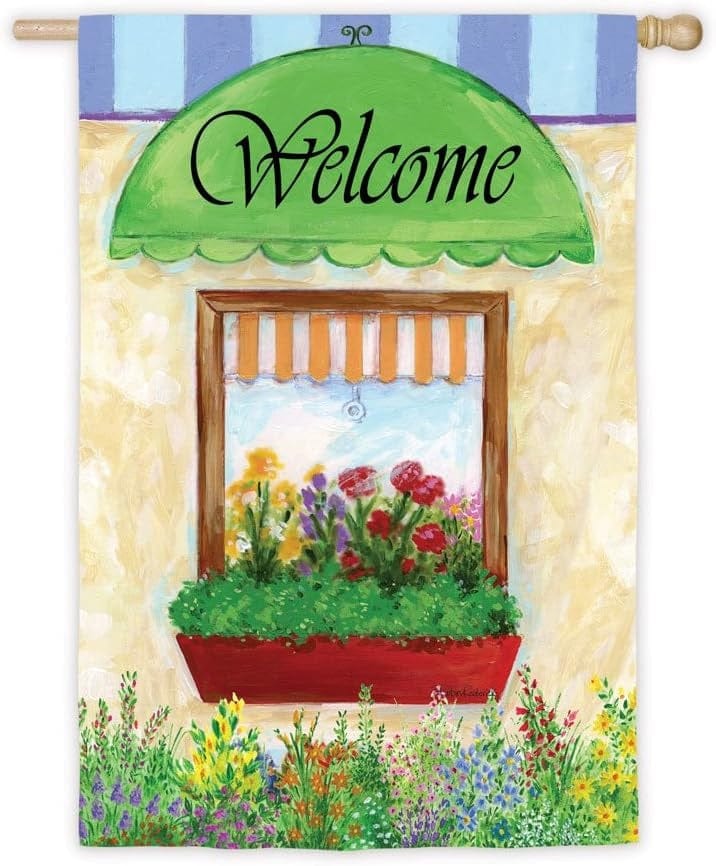 Fresh Flowers Banner 2 Sided Summer House Flag