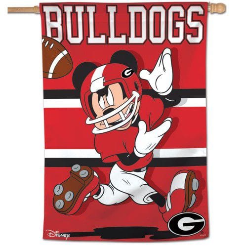 Georgia Bulldogs Banner Flag Mickey Mouse Football