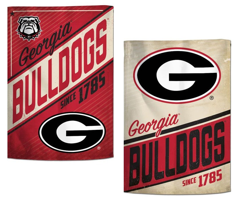 Georgia Bulldogs Garden Flag 2 Sided Retro Vintage