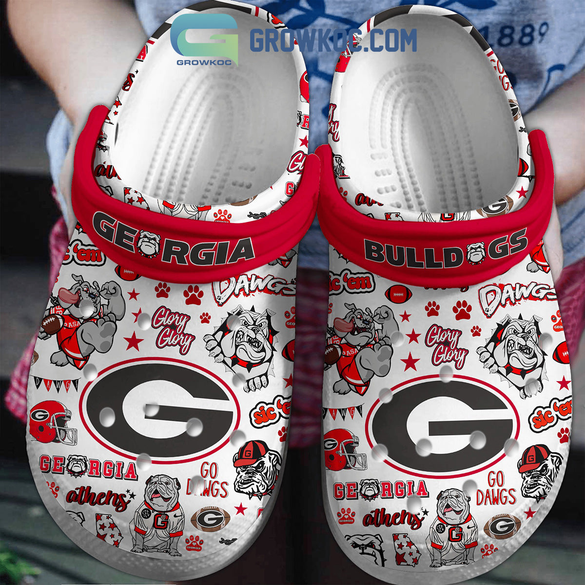 Georgia Bulldogs Go Dawgs Glory Glory Clogs Crocs
