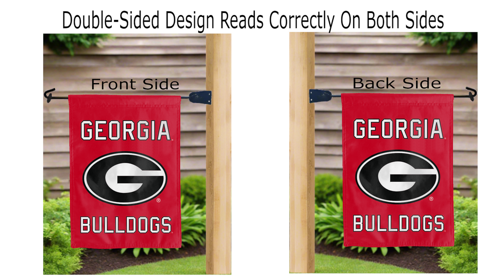 13x18 Georgia Bulldogs Double Sided Garden Flag