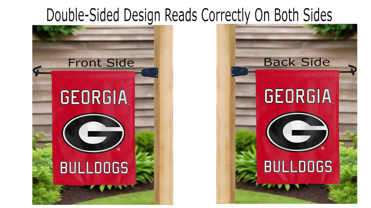 13x18 Georgia Bulldogs Double Sided Garden Flag