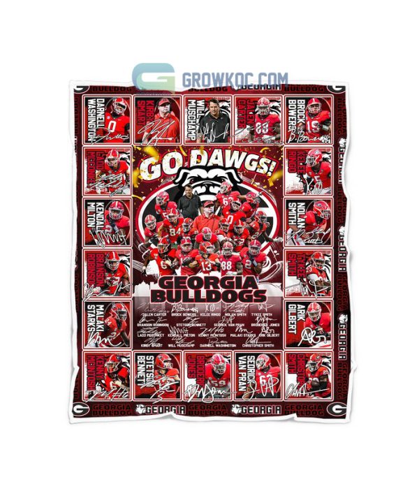 Georgia Bulldogs NCAA Football Go Dawgs Fleece Blanket Quilt