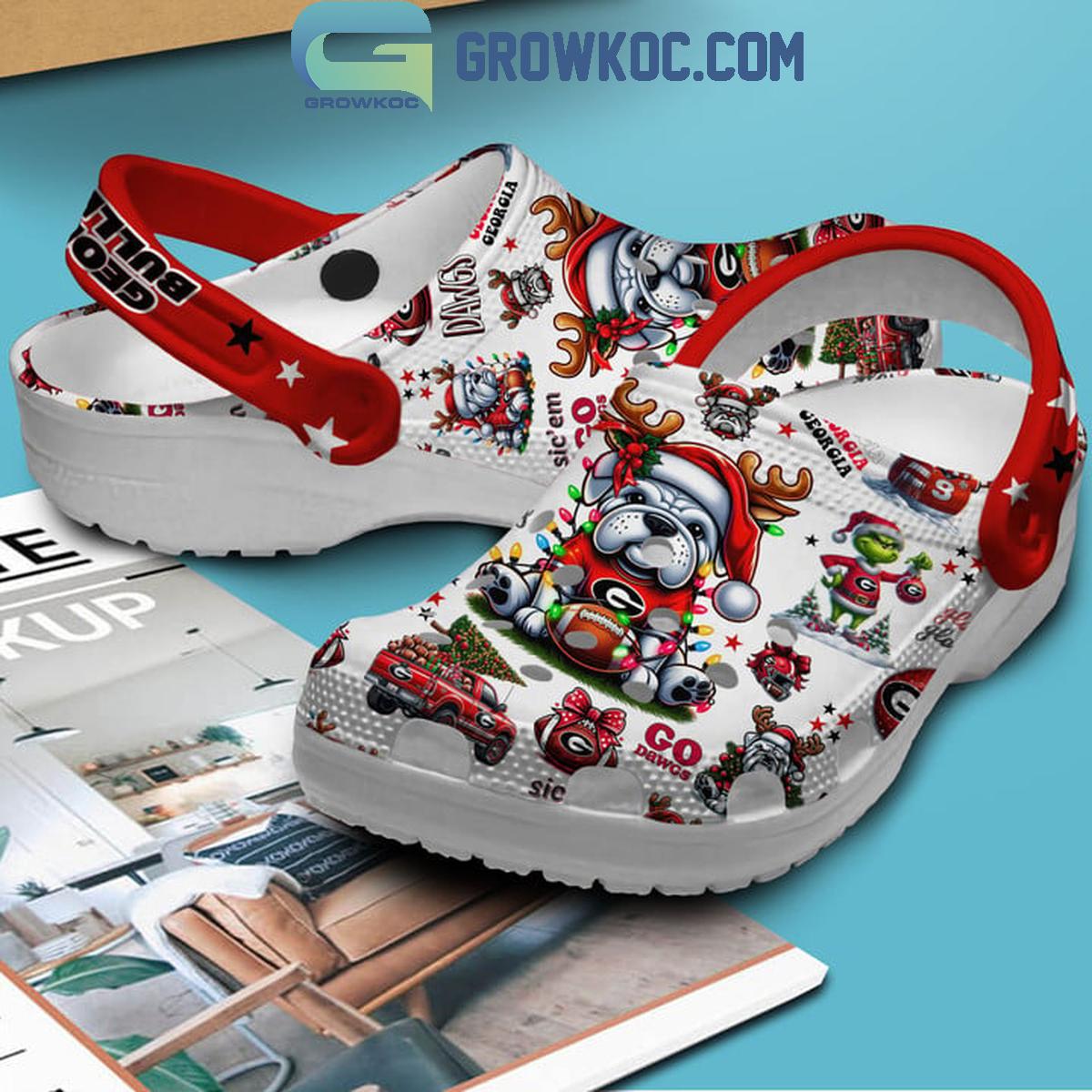 Georgia Bulldogs Sic'Em Go Dawgs Christmas 2024 Crocs Clogs