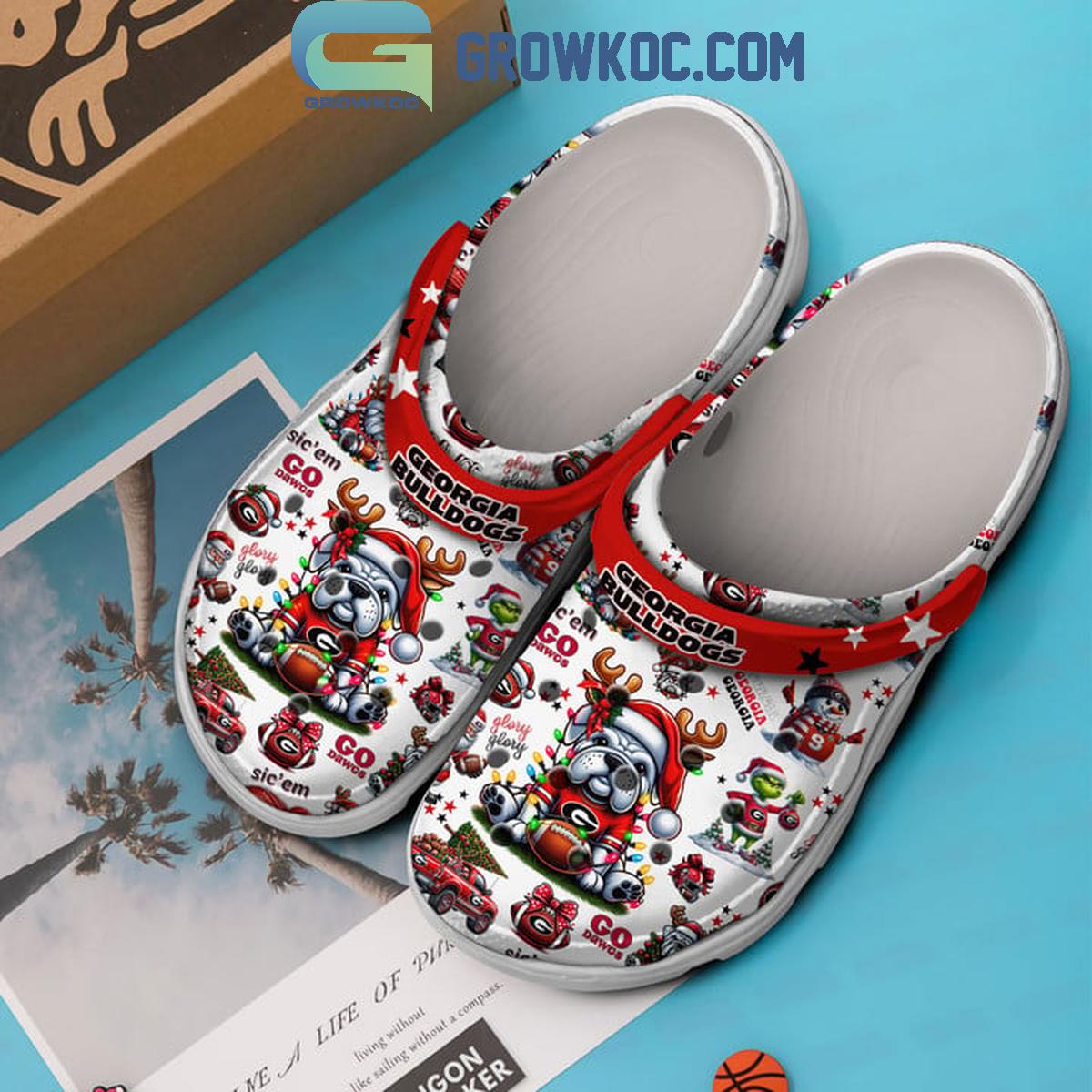 Georgia Bulldogs Sic'Em Go Dawgs Christmas 2024 Crocs Clogs