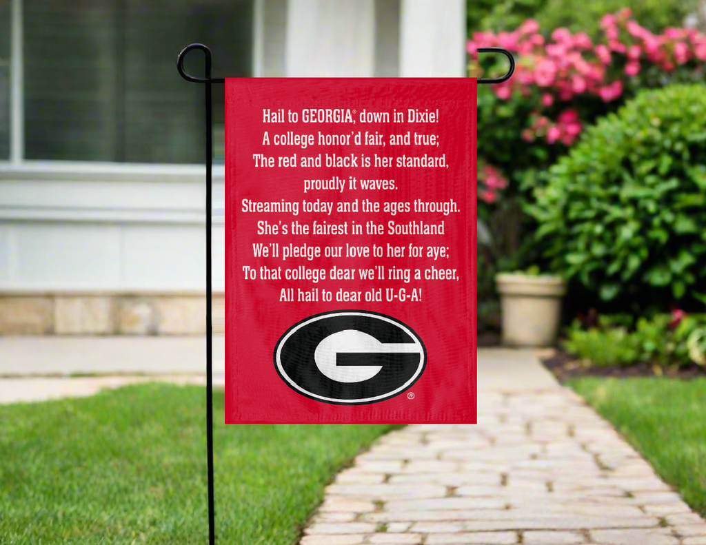 Georgia Fight Song Garden Flag