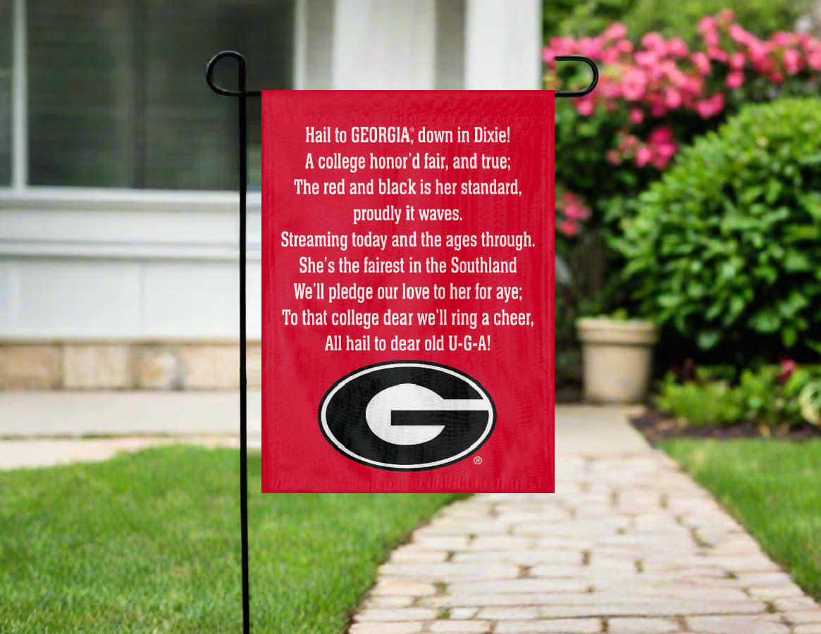 Georgia Fight Song Garden Flag