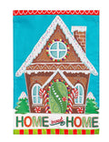 Gingerbread Home Sweet Home Garden Flag 2 Sided