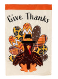Give Thanks Patterned Turkey 2 Sided Banner
