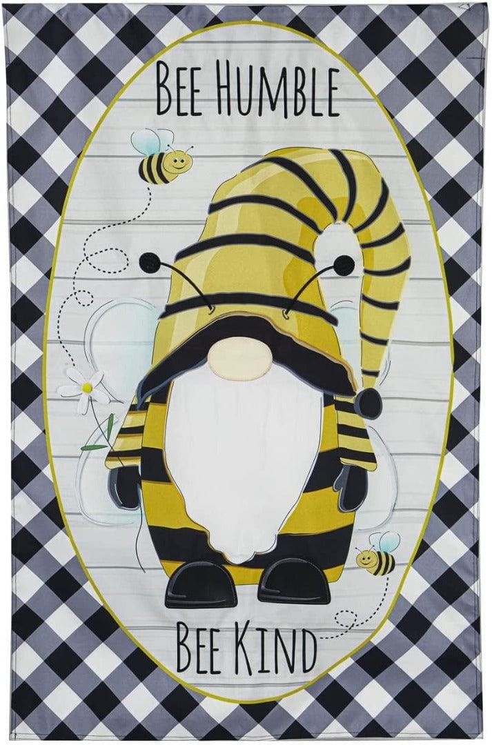 Gnome Bee Humble Bee Kind Flag 2 Sided Decorative Banner