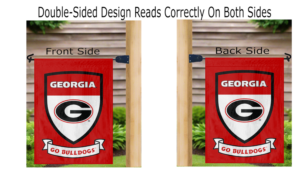 Go Georgia Bulldogs Double Sided Garden Flag