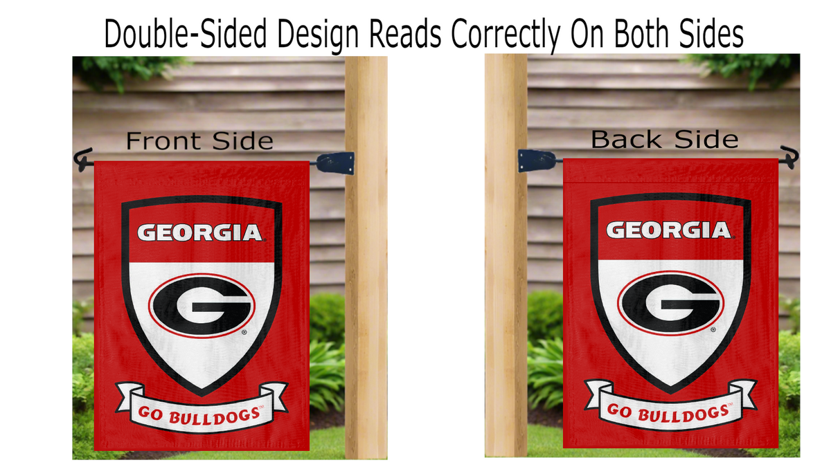 Go Georgia Bulldogs Double Sided Garden Flag