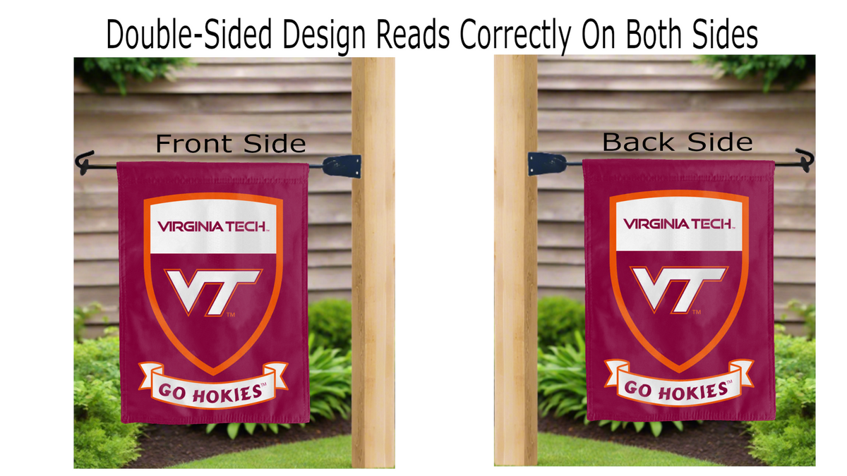 Virginia Tech Go Hokies Double Sided Garden Flag