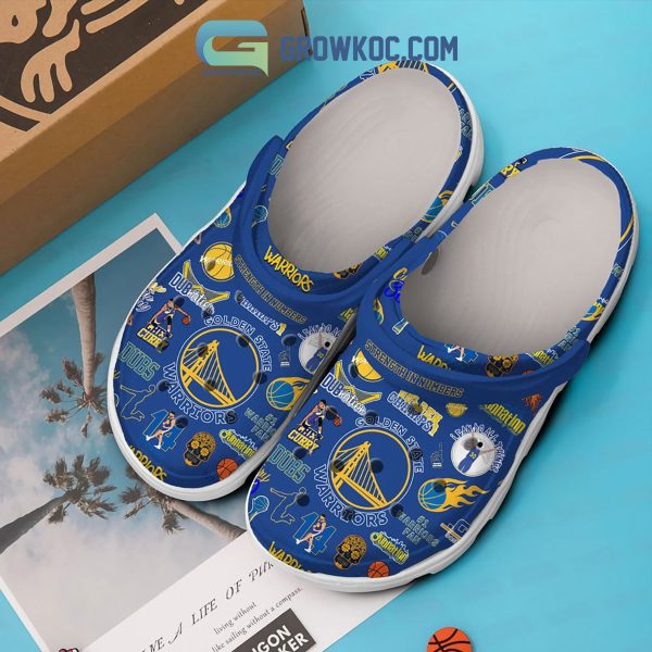 Golden State Warriors Champs Blue Design Crocs Clogs
