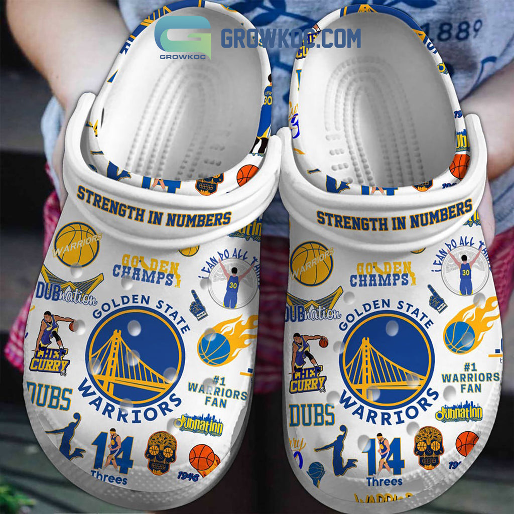 Golden State Warriors Champs Crocs Clogs White Edition