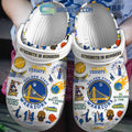 Golden State Warriors Champs Crocs Clogs White Edition