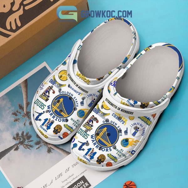 Golden State Warriors Champs Crocs Clogs White Edition